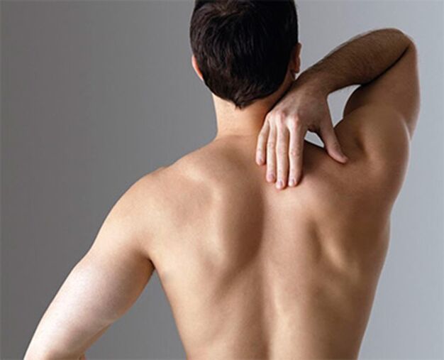 Low back pain in the shoulder blades