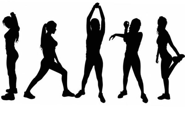 Stretching exercises for the treatment and prevention of back pain in the shoulder blade region